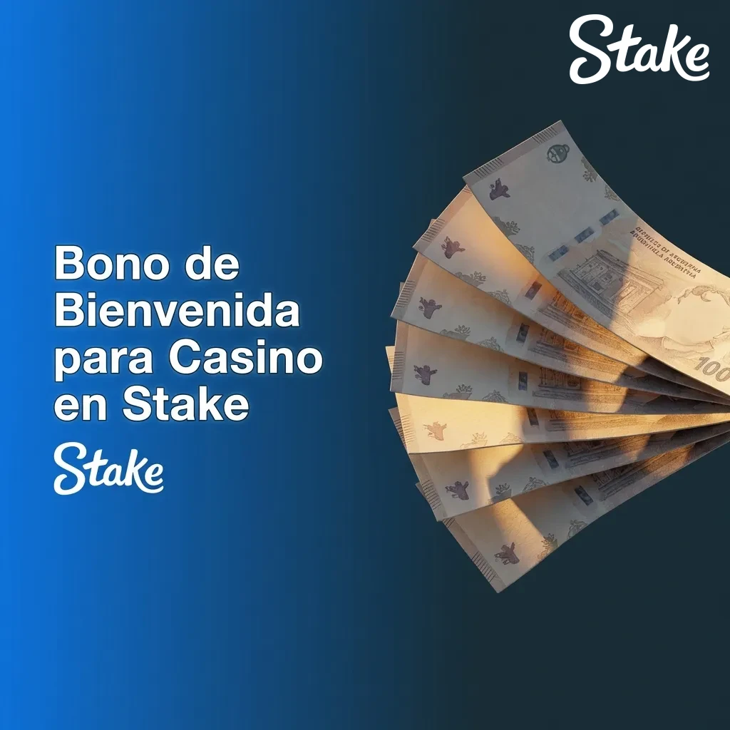 Bono de bienvenida Stake Casino: 200% hasta 3 millones ARS con rollover x30 en slots, válido 30 días