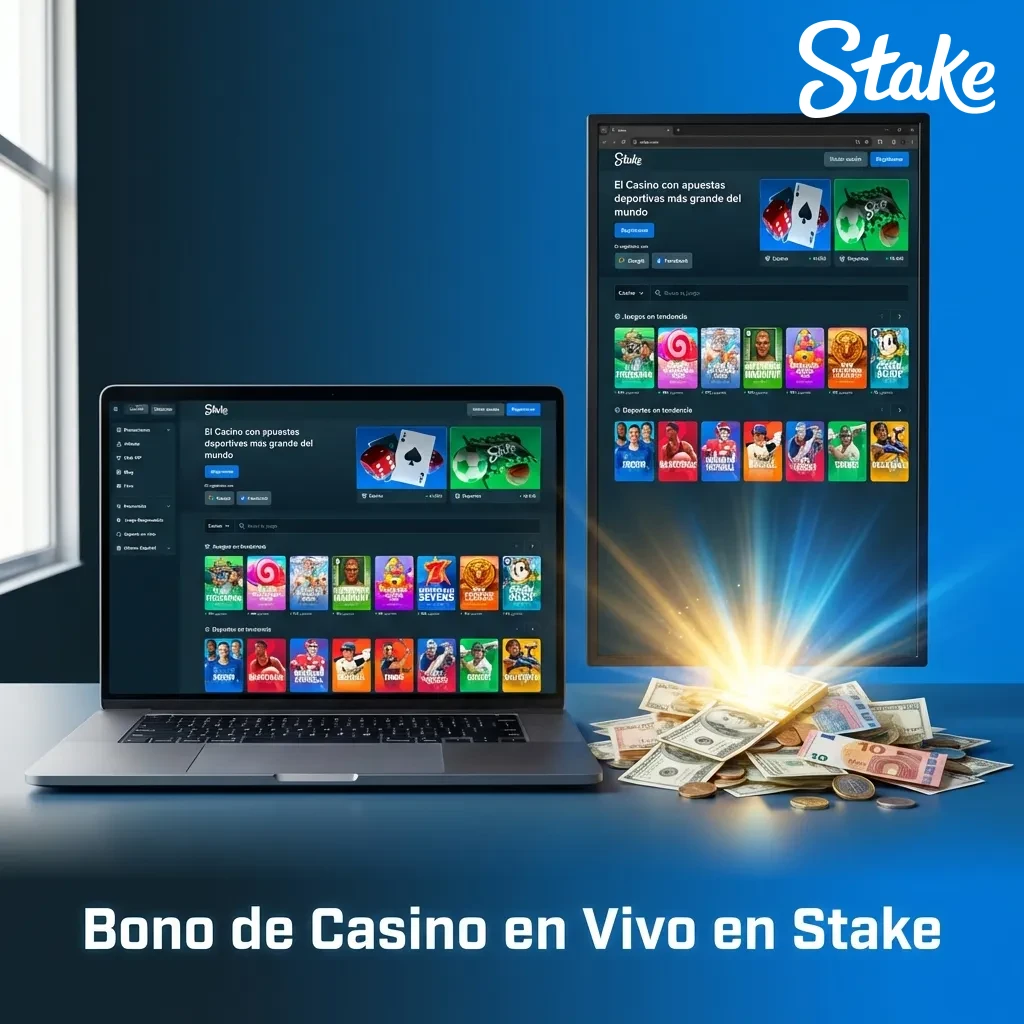 Bono de bienvenida del 200% hasta 1.800.000 CLP para casino en vivo en Stake Chile con crupier en tiempo real