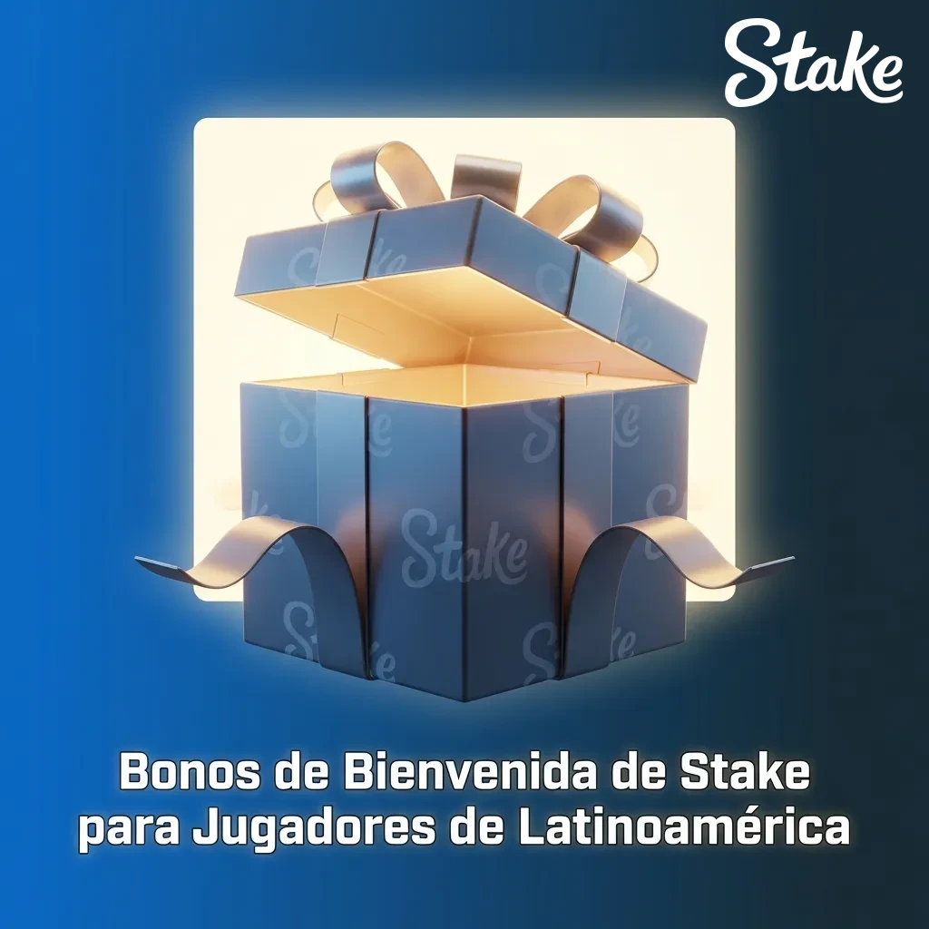 Stake welcome bonus offer showing 200% deposit match up to $3,000 USD for Latin American players with wagering requirements