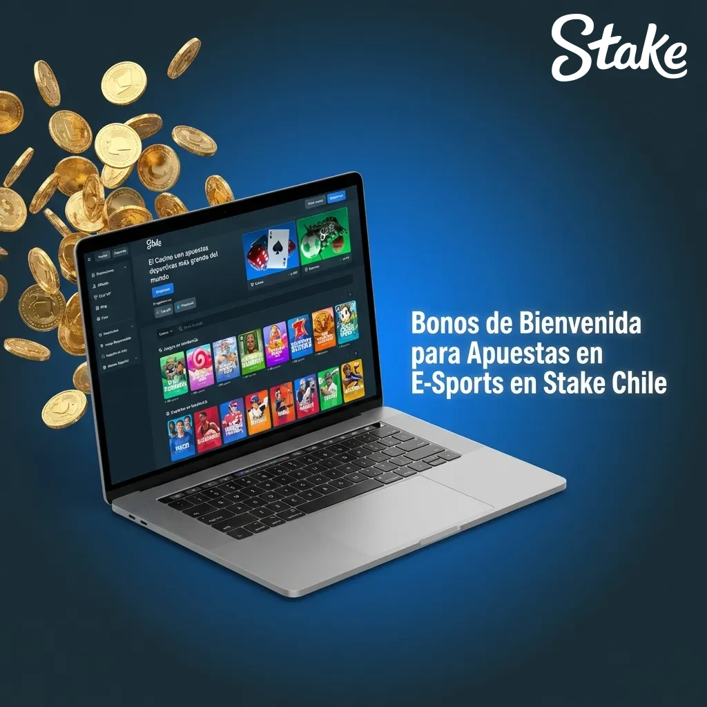 Stake Chile 200% welcome bonus up to 1,800,000 CLP for e-sports betting with registration and deposit steps