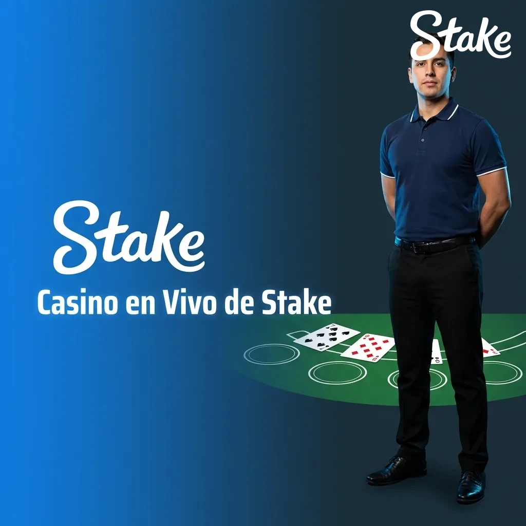 Casino en vivo de Stake con crupieres profesionales transmitiendo ruleta, blackjack, baccarat y game shows en tiempo real