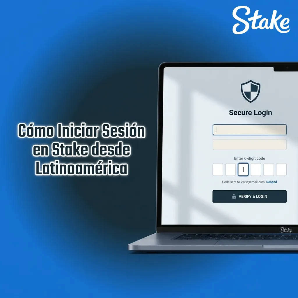 Person logging into Stake platform on laptop, showing login screen with username and password fields