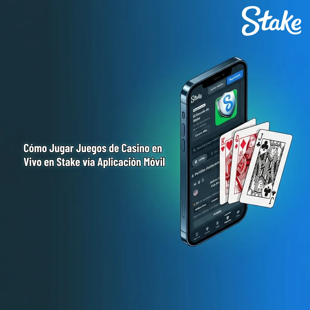 Person playing live casino games on Stake mobile app with dealer visible on smartphone screen