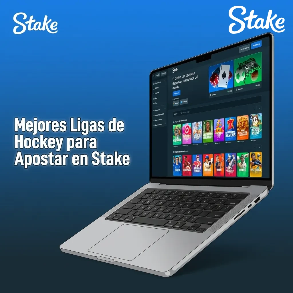 Hockey leagues displayed on Stake betting platform including NHL, KHL, SHL, and international tournaments