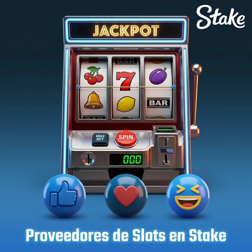 Logos of top slot providers including Pragmatic Play, NetEnt, and Play'n GO featured on Stake casino platform