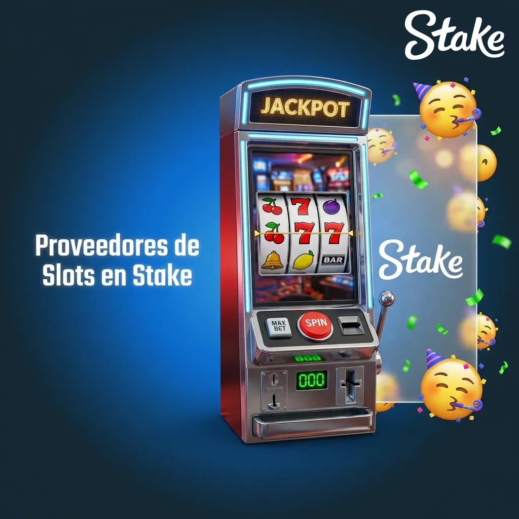 Logos de proveedores de slots como Pragmatic Play, NetEnt y Hacksaw Gaming disponibles en Stake para jugadores latinos.