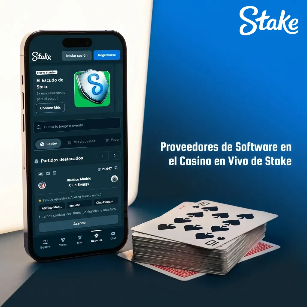 Live casino software providers including Evolution Gaming, Pragmatic Play, and Ezugi powering Stake's gaming platform