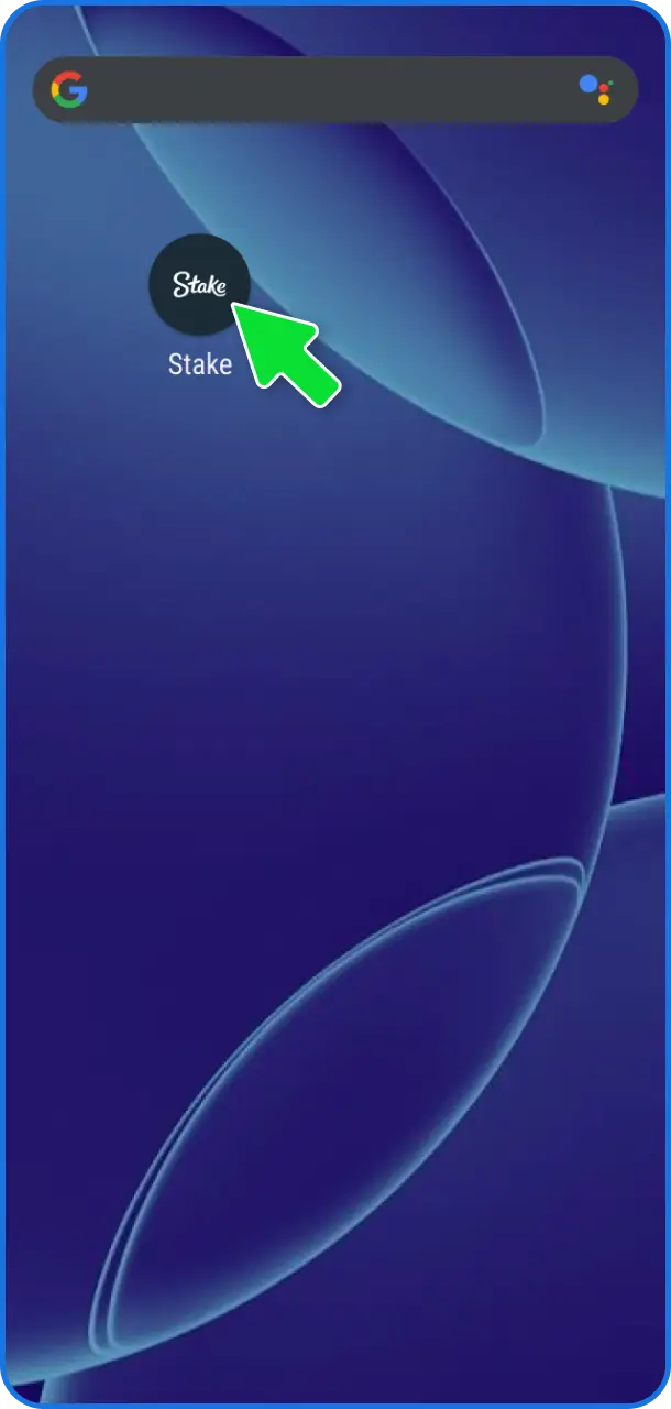 Abrí la app de Stake en tu dispositivo y comenzá a ganar con tus juegos preferidos.