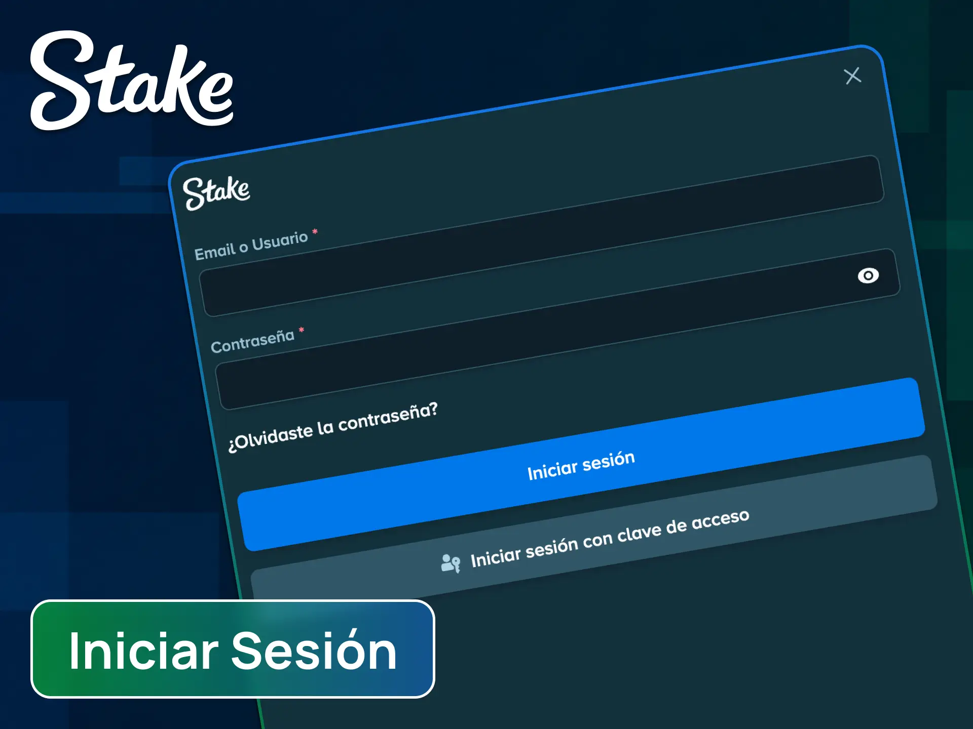 Iniciá sesión en tu cuenta desde la app oficial de Stake y comenzá a apostar.